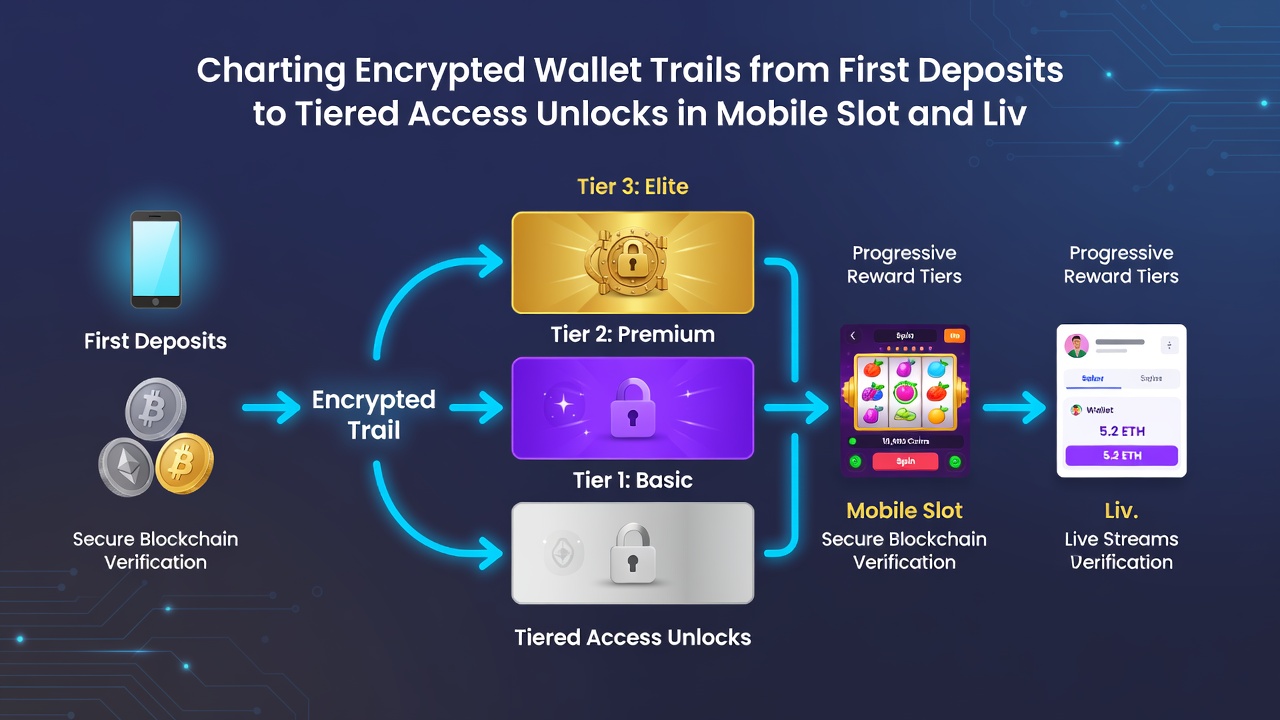 Grafik illustriert gestufte Zugriffsrechte nach Wallet-Transaktionen in mobilen Casino-Apps