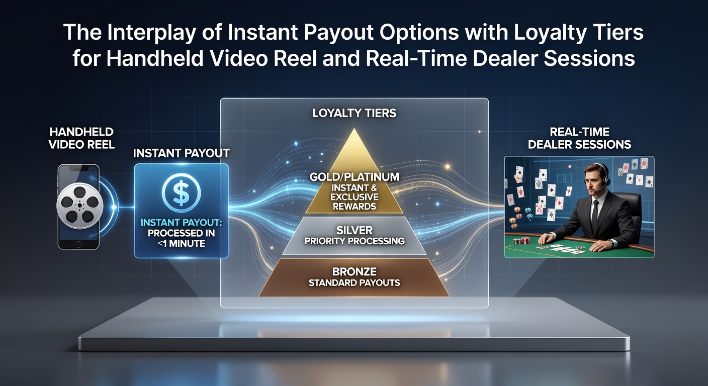 Illustration der Verbindung zwischen instant payouts und loyalty tiers bei mobilen Slots und Live-Dealer-Spielen